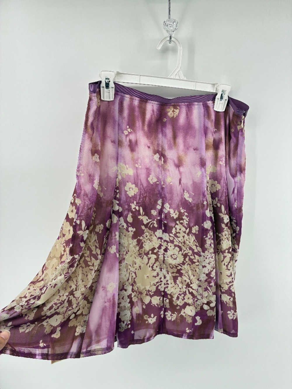 Worthington Purple Floral A-Line Women's Skirt